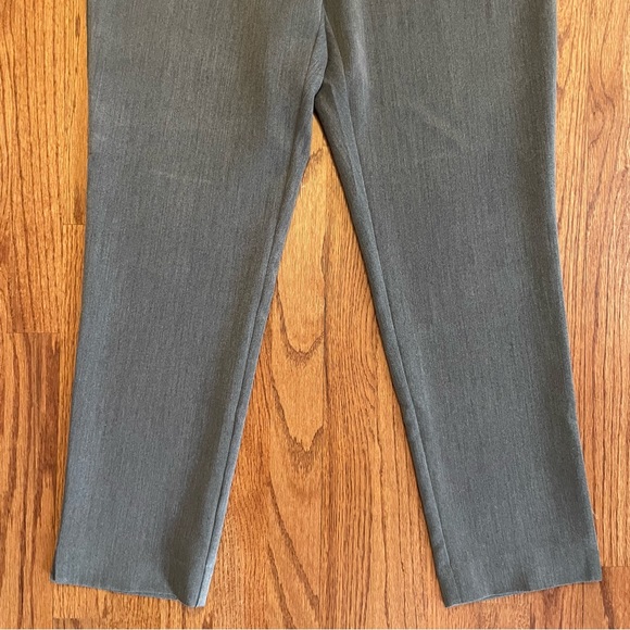NWT Ellen Tracy Gray Modern Slim Mid Rise Side Zip Ankle Pants size 10 - Picture 5 of 12